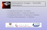 HI Operations Document – R. Harrison  HI Image Simulation – C. Davis & R. Harrison