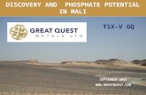 DISCOVERY AND  PHOSPHATE POTENTIAL IN MALI