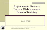 Replacement Reserve Escrow Disbursement Process Training