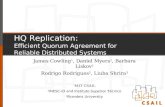 HQ Replication: Efficient Quorum Agreement for Reliable Distributed Systems