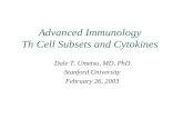 Advanced Immunology Th Cell Subsets and Cytokines