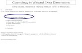 Cosmology in Warped Extra Dimensions