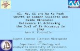 Al, Mg, Si and Na Ka Peak Shifts in Common Silicate and Oxide Minerals:  Relevance to Achieving