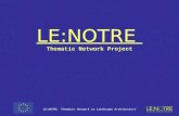 LE:NOTRE  Thematic Network Project