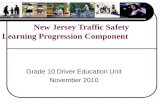 New Jersey Traffic Safety  Learning Progression Component