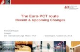 The Euro-PCT route Recent & Upcoming Changes