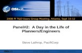 Panel#2:  A Day in the Life of Planners/Engineers