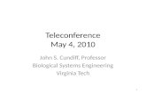 Teleconference May 4, 2010