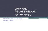 DAMPAK PELAKSANAAN  AFTA/ APEC