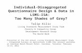 Individual-Disaggregated  Questionnaire Design & Data in LSMS-ISA:  Too Many Shades of Grey?