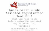 Quick Start Guide Assisted Registration  Tool Pt.1