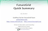 FutureGrid  Quick Summary