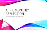 April Monthly Reflection