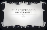 Shakespeare’s Biography