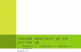 Vacuum Analysis of PS Sector 20