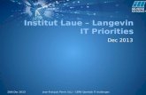 Institut Laue – Langevin IT  Priorities