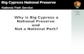 Why is Big Cypress a National Preserve  and  Not a National Park?