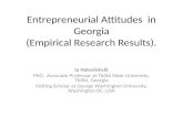 Entrepreneurial Attitudes  in Georgia  (Empirical Research Results).