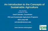 An Introduction to the Concepts of Sustainable Agriculture
