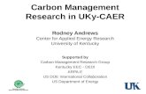 Carbon Management Research in  UKy -CAER