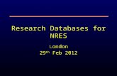 Research Databases for NRES
