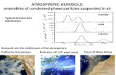 ATMOSPHERIC AEROSOLS: ensembles of condensed-phase particles suspended in air