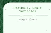 Ordinally Scale Variables