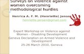 Surveys on violence against women overcoming methodological hurdles