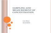 Sampling and Measurement of Concentration