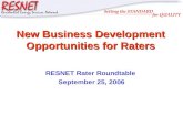 New Business Development Opportunities for Raters