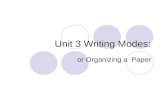 Unit 3 Writing Modes: