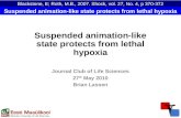 Suspended animation-like state protects from lethal hypoxia Journal Club of Life Sciences