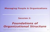 Session 2:  Foundations of Organizational Structure