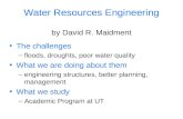 Water Resources Engineering by David R. Maidment