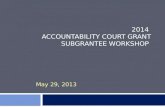 2014  Accountability Court Grant Subgrantee Workshop
