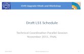 Draft LS1 Schedule