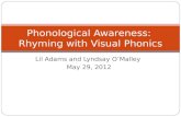 Phonological Awareness:  Rhyming with Visual Phonics