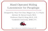 Hand-Operated Riding Lawnmower for Paraplegic