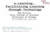 e-Learning:  Facilitating Learning through Technology