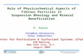 Role of Physicochemical Aspects of Fibrous Particles in