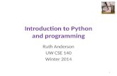 Introduction to Python and programming