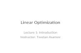 Linear Optimization