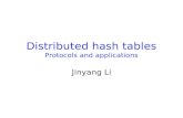 Distributed hash tables Protocols and applications