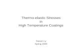Thermo-elastic Stresses in High Temperature Coatings
