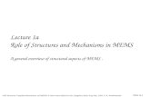 Lecture 1a Role of Structures and Mechanisms in MEMS
