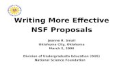 Writing More Effective  NSF Proposals Jeanne R. Small Oklahoma City, Oklahoma March 2, 2006
