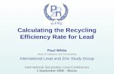 Calculating the Recycling Efficiency Rate for Lead