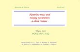 Neutrino mass and  mixing parameters   - a short review -