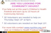 ARE YOU LOOKING FOR COMMUNITY HOURS?