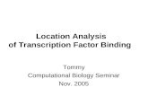 Location Analysis of Transcription Factor Binding